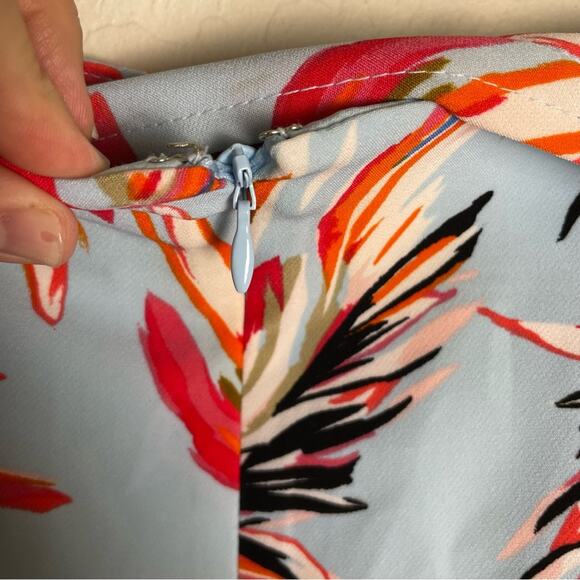 Lane Bryant Light Blue Tropical Floral Skirt Plus Size 26 NWT - Picture 12 of 15